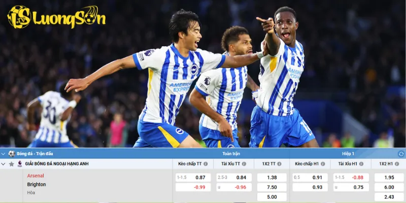 Chi tiết kèo Arsenal vs Brighton