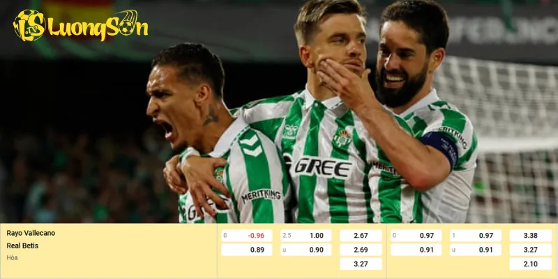 Chi tiết từng kèo trận Rayo Vallecano vs Real Betis