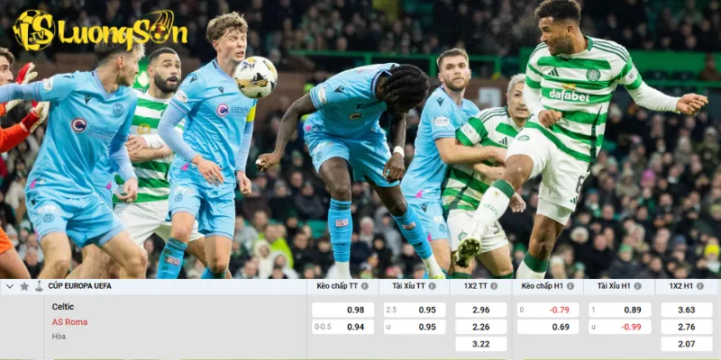 Số góc kiếm được của mỗi đội trong cuộc đối đầu Celtic vs Roma sẽ thấp