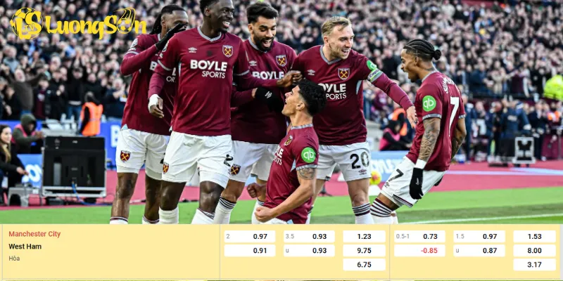 Trận đấu Man City vs West Ham có thể có nhiều góc