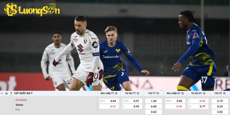 Chi tiết kèo AS Roma vs Torino