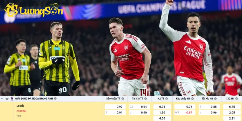 Chi tiết kèo Leeds United vs Arsenal
