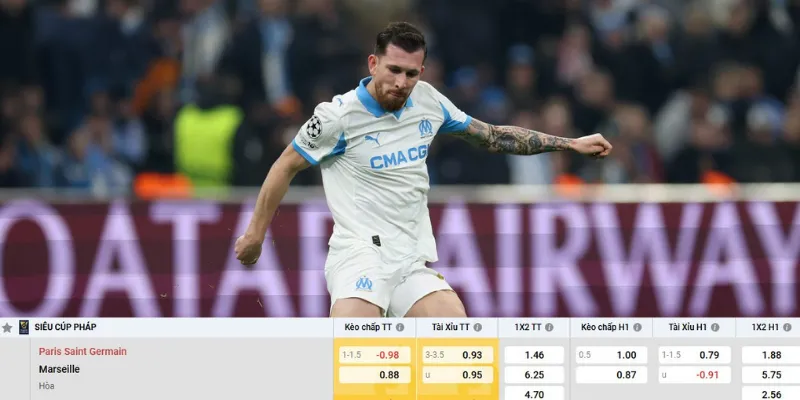 Chi tiết kèo PSG vs Marseille